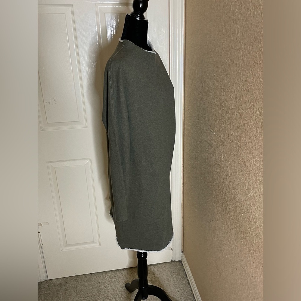 Frank And Eileen Effie L/S Funnel Neck Capelet in Forest Green Large​​​​​​​​​​​ - Picture 3 of 12